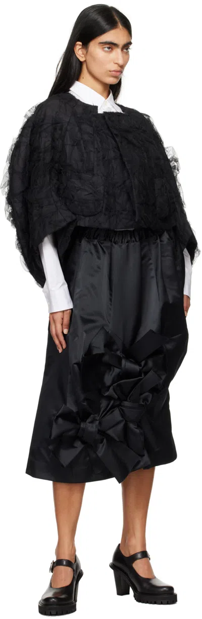Comme Des Garçons Elastic Waist Skirt In Black