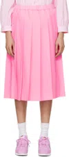 Comme Des Garçons Elastic Waist Skirt In Pink