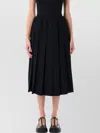 Comme Des Garçons Elastic Waistband Midi Pleated Skirt