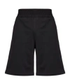 Comme Des Garçons Brushed Wool Black Shorts In Black