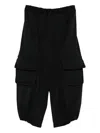 Comme Des Garçons Elasticated-waist Cargo Trousers In Black