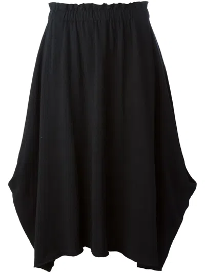 Comme Des Garçons Elasticated Waistband Asymmetric Skirt In Black