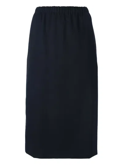 COMME DES GARÇONS ELASTICATED-WAISTBAND MIDI SKIRT