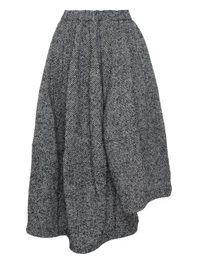 COMME DES GARÇONS ELASTICATED-WAISTBAND MIDI SKIRT