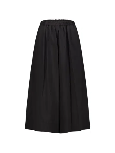 Comme Des Garçons Elasticated Wide-leg Trousers In Black
