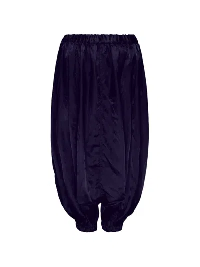Comme Des Garçons Elasticated-waist Balloon Trousers In Blue
