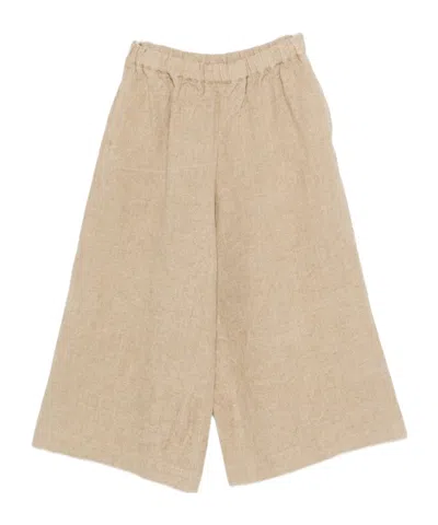 Comme Des Garçons Elasticated-waist Cropped Trousers In Brown