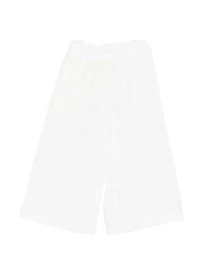 Comme Des Garçons Elasticated-waistband Wide-leg Trousers In White