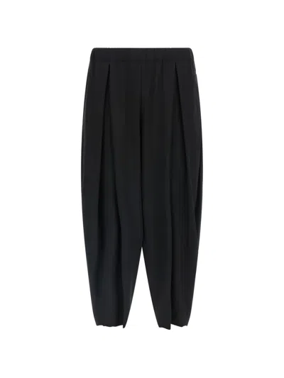 Comme Des Garçons Elastic-waistband Trousers In Black