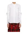 Comme Des Garçons Elbow-buckle Detailed Cotton Shirt