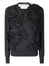 Comme Des Garçons Embellished Sweater In Black