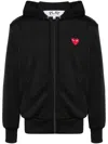 Comme Des Garçons Comme Des Garcons Ladies Long-sleeve Embroidered Heart Logo Hoodie