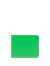 Comme Des Garçons Embossed Leather Wallet In Green