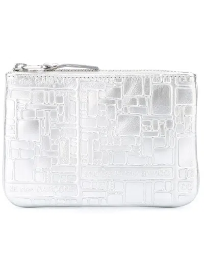 Comme Des Garçons 'embossed Logo' Purse In White
