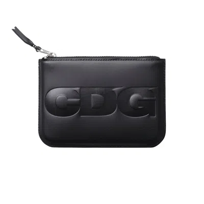Pre-owned Comme Des Garçons Embossed Logo Wallet 'black' | Men's Size Onesize