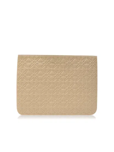 Comme Des Garçons Embossed Logo Zip Pouch Wallet