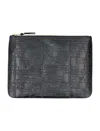 Comme Des Garçons Embossed Logotype Pouch In Black