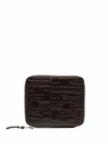 Comme Des Garçons Embossed Logotype Wallet By Comme Des Garcons In Brown