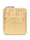 Comme Des Garçons "embossed Logotype" Wallet Accessories In Gray