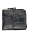 Comme Des Garçons Embossed Logotype Wallet In Black