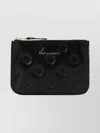 Comme Des Garçons Embossed Polka Dot Pattern Purse In Black