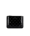 Comme Des Garçons Embossed Polka Dot Zipper Purse