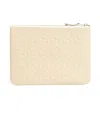 Comme Des Garçons Embossed Zip Clutch In Brown