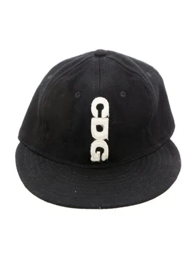 Pre-owned Comme Des Garçons Embroidered Baseball Cap In Black
