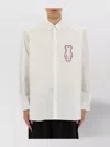 Comme Des Garçons Embroidered Detail Button-down Collar Shirt