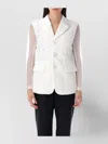 Comme Des Garçons Tulle Blazer Jacket With Micro-flower Overlay