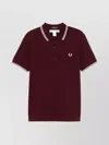 Comme Des Garçons Embroidered Polo Shirt Fred Perry In Red