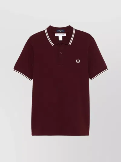 COMME DES GARÇONS EMBROIDERED POLO SHIRT FRED PERRY