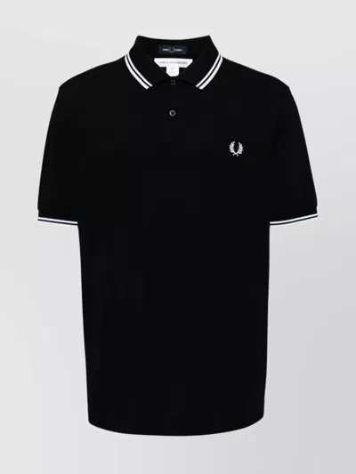 COMME DES GARÇONS EMBROIDERED POLO SHIRT FRED PERRY