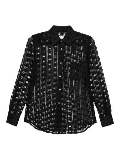 Comme Des Garçons Shirt In Black Rayon