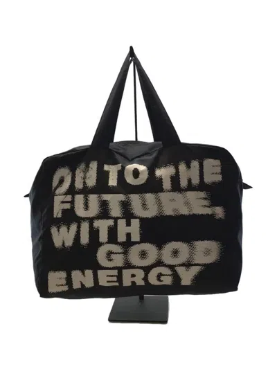 Pre-owned Comme Des Garçons "energy" Blur Tote Bag In Black