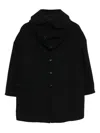 Comme Des Garçons Exaggerated Coat In Black