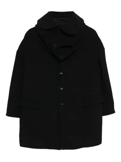 Comme Des Garçons Exaggerated Coat In Black