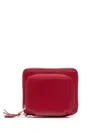 Comme Des Garçons External-pocket Leather Wallet In Rot