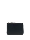 Comme Des Garçons Extra-small Zipped Pouch In 4 Navy
