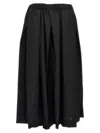 Comme Des Garçons Extra Wide Leg Wool Trousers In Black