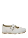COMME DES GARÇONS COMME DES GARÇONS FABRIC AND SUEDE SNEAKERS WITH STRAP CLOSURE