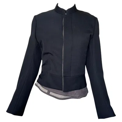 Pre-owned Comme Des Garçons Fall 1998 Black Wool Jacket With Underpinnings