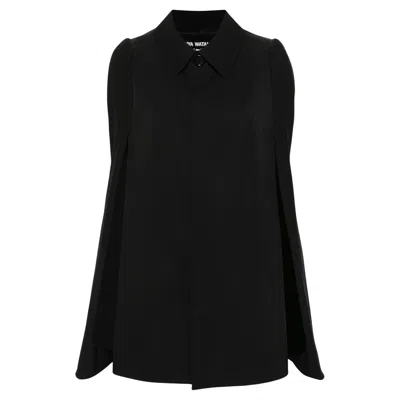 Pre-owned Comme Des Garçons Fall 2008 Comme Des Garcons Junya Watanabe Black Wool Cape