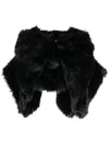 Comme Des Garçons Fur-design Cropped Blouse