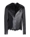 Comme Des Garçons Cruelty-free Leather Biker Jacket In Black