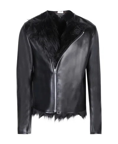 Comme Des Garçons Cruelty-free Leather Biker Jacket In Black