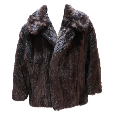 Pre-owned Comme Des Garçons Faux Mink Short Jacket In Black
