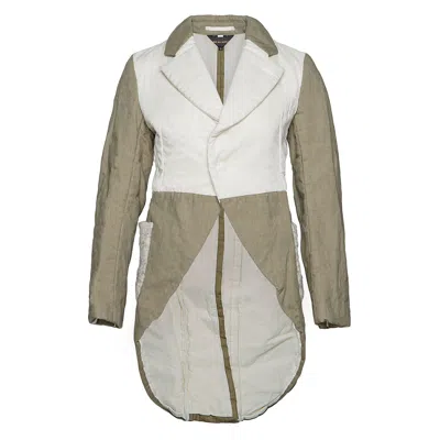 Comme Des Garçons Felt Multi Fabric Tux Jacket In Neutral