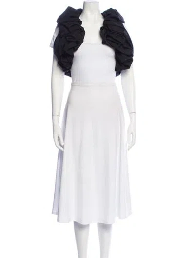 Pre-owned Comme Des Garçons Festival Quadri Wool Bolero In Black