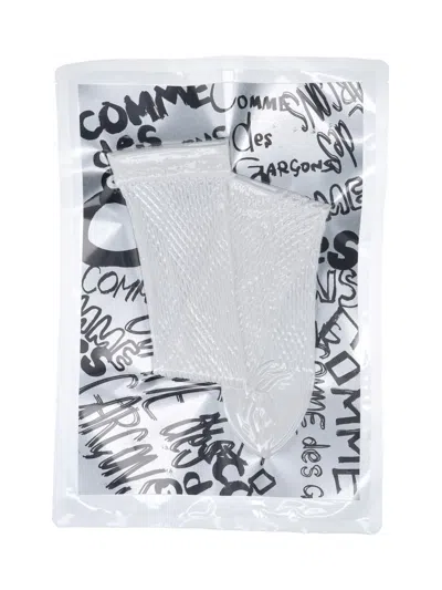 Comme Des Garçons Fishnet Socks In White